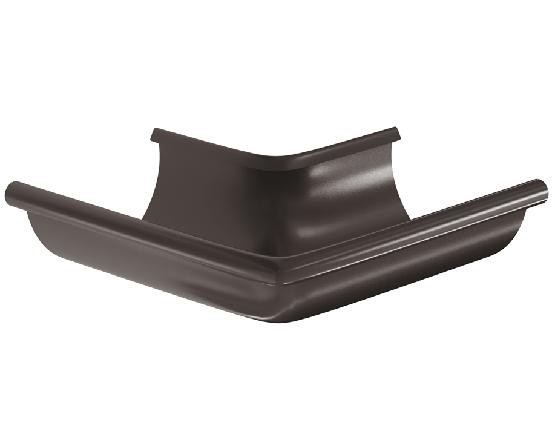 Водосток Aquasistem, система 125x90 -  Угол желоба, наружный 90° RR 32 Тёмно Коричневый купить в Электростале