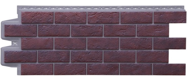 Фасадная панель Grand Line Состаренный кирпич Элит кофе (жжёный), ШОВ темно-бежевый купить в Электростале