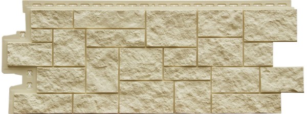Фасадная панель Grand Line Дикий камень Стандарт бежевый купить в Электростале