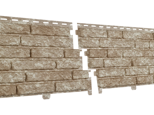 Фасадная панель Ю-пласт Стоун Хаус Кварцит Светло-бежевый купить в Электростале