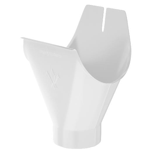 Водосток Aquasistem, система 125x90 - Воронка желоба RR 20 Мраморно-белый купить в Электростале