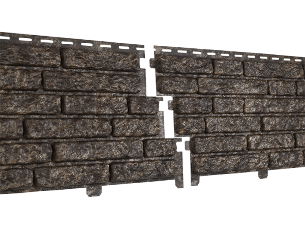 Фасадная панель Ю-пласт Стоун Хаус Кварцит Коричневый купить в Электростале