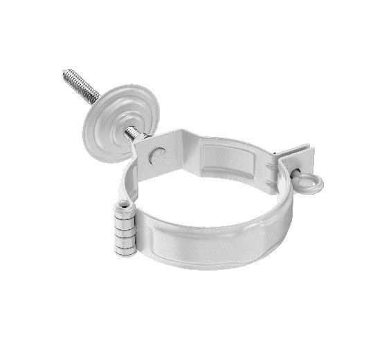 Водосток Aquasistem, система 125x90 - Комплект крепления трубы RR 20 Мраморно-белый купить в Электростале