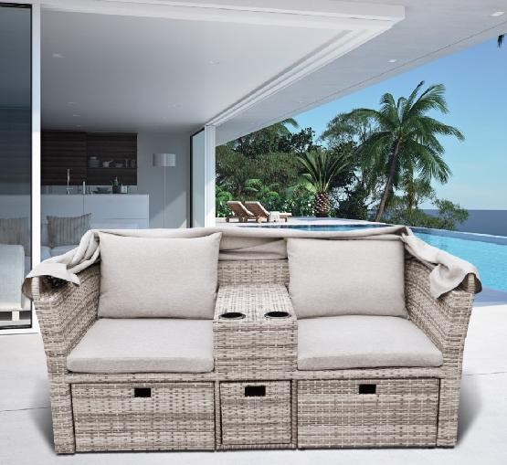 Комплект мебели AFINA плетеной из иск. ротанга AFM-330G Grey купить в Электростале