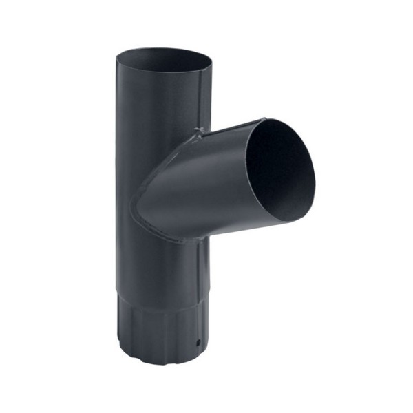 Водосток Grand Line 150x100 – Тройник трубы RAL 7024 купить в Электростале