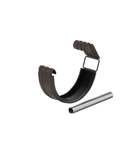 Водосток Aquasistem, система 125x90 - Соединитель желоба с резиновым уплотнителем RR 32 Тёмно Коричневый купить в Электростале