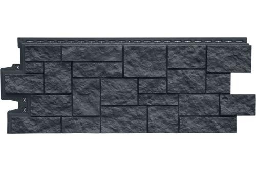 Фасадная панель Grand Line Дикий камень Стандарт графит купить в Электростале