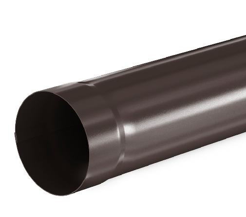 Водосток Aquasistem, система 125x90 - Труба водосточная 1.00м RR 32 Тёмно Коричневый купить в Электростале