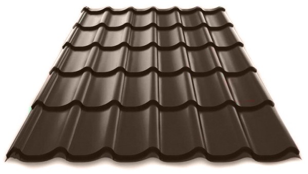 Металлочерепица Металл Профиль Norman полиэстер 0,5 сталь RR32 темно-коричневый купить в Электростале