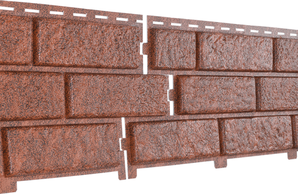 Фасадная панель Ю-Пласт Стоун Хаус Кирпич Красный купить в Электростале