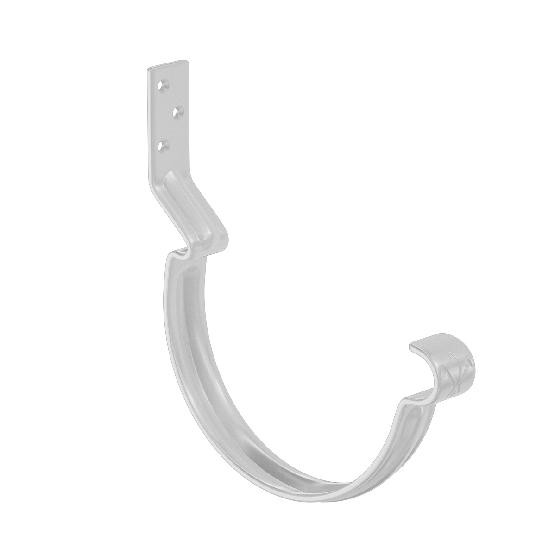 Водосток Aquasistem, система 125x90 - Крюк крепления желоба короткий RR 20 Мраморно-белый купить в Электростале