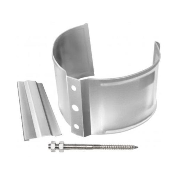 Водосток Grand Line 150x100 – Хомут трубы (на кирпич) RAL 9003 купить в Электростале