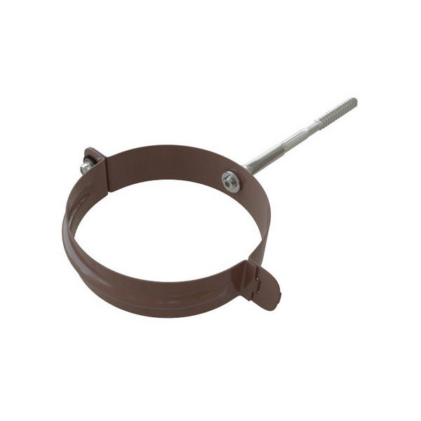 Водосток Альта-Профиль Метал – Хомут трубы металлический (коричневый) купить в Электростале