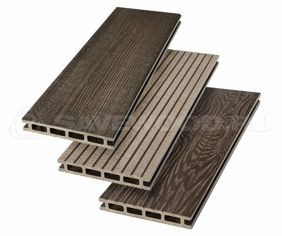 Террасная доска из ДПК SW Carpinus (R) — двухсторонняя темно-коричневый купить в Электростале
