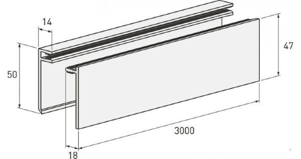 Планка финишная светлая купить в Электростале