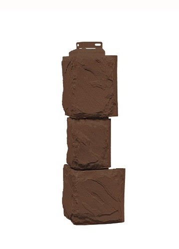 Угол Фасайдинг Серия «Камень крупный» Коричневый купить в Электростале