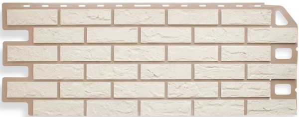 Фасадная панель Цокольный сайдинг Альта-профиль - коллекция "кирпич", кирпич белый купить в Электростале