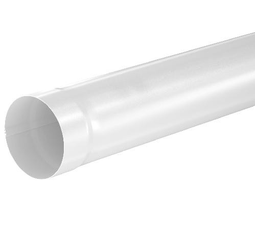 Водосток Aquasistem, система 150x100 - Труба водосточная 1.00м RR 20 Мраморно-белый купить в Электростале