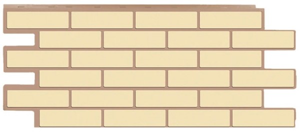 Фасадная панель T-Сайдинг - Кирпич Модерни Желтый купить в Электростале