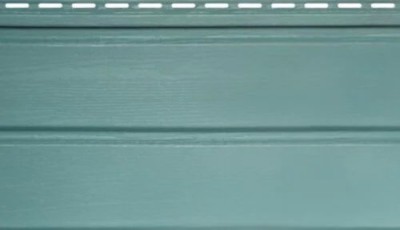 Виниловый сайдинг Альта-брус премиум Серо голубой