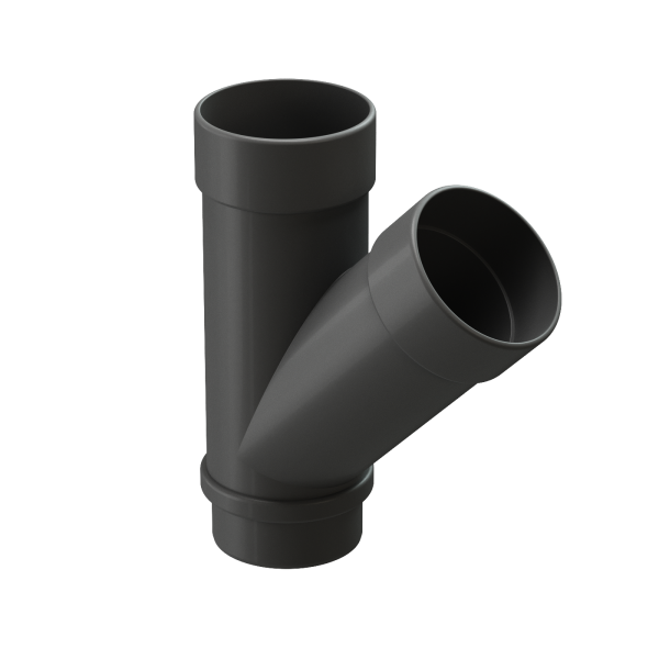 Тройник 45˚ для водосточной трубы Docke Lux ПВХ - Графит купить в Электростале