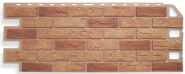 Фасадная панель Цокольный сайдинг Альта профиль кирпич Бежевый Комби купить в Электростале