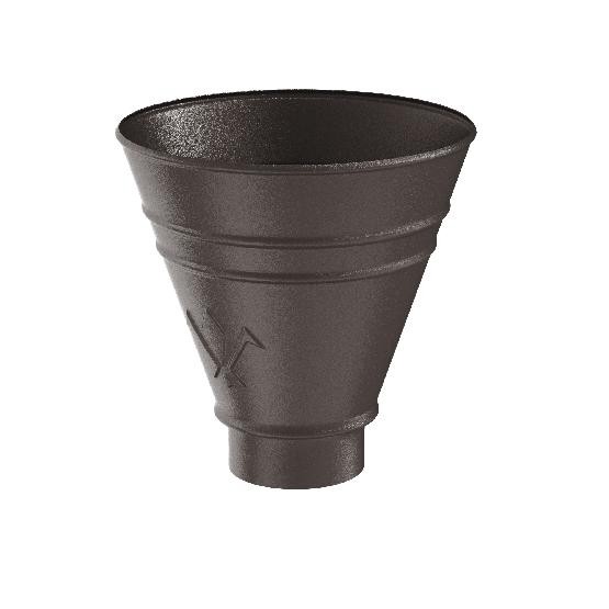 Водосток Aquasistem, Система 125x90 - Воронка водосборная круглая RR 32 Тёмно-коричневый matt купить в Электростале