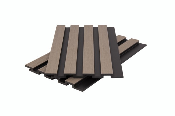 Стеновая панель брусковая двухцветная co-extrusion, snow mix купить в Электростале