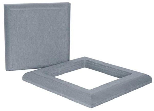 Комплект крышка и юбка ДПК для столба Polivan DENPASAR серый купить в Электростале