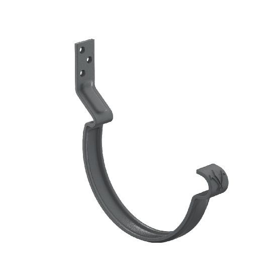 Водосток Aquasistem, система 150/100 - Крюк крепления желоба короткий RAL 7024 Тёмно-серый купить в Электростале