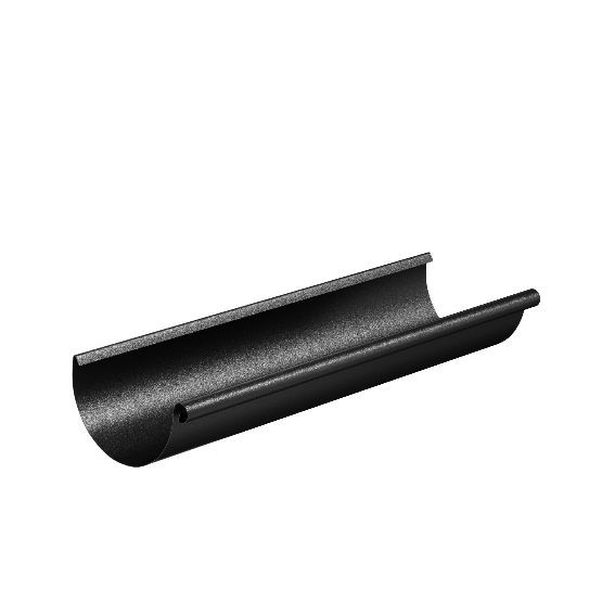 Водосток Aquasistem, система 125x90 - Водосточный желоб 3.00м RAL 9005 Чёрный купить в Электростале