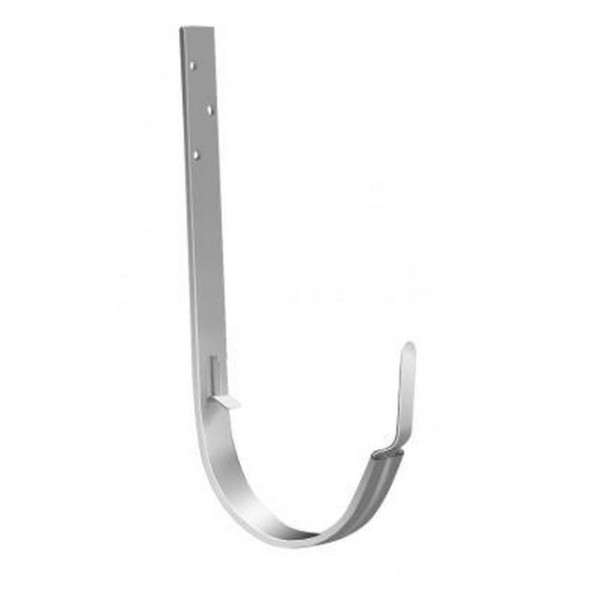 Водосток Grand Line 125x90 – Кронштейн длинный RAL 9003 купить в Электростале