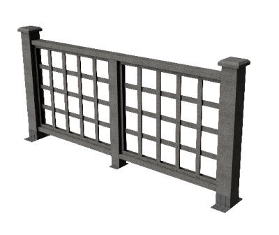 Ограждения декоративное ДПК GRINDERDECO Дувр серый базальт