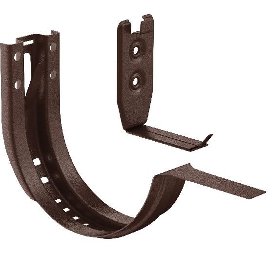 Водосток Aquasistem, Система 125x90 - Крюк крепления желоба короткий регулируемый RAL 8017 Коричневый matt купить в Электростале