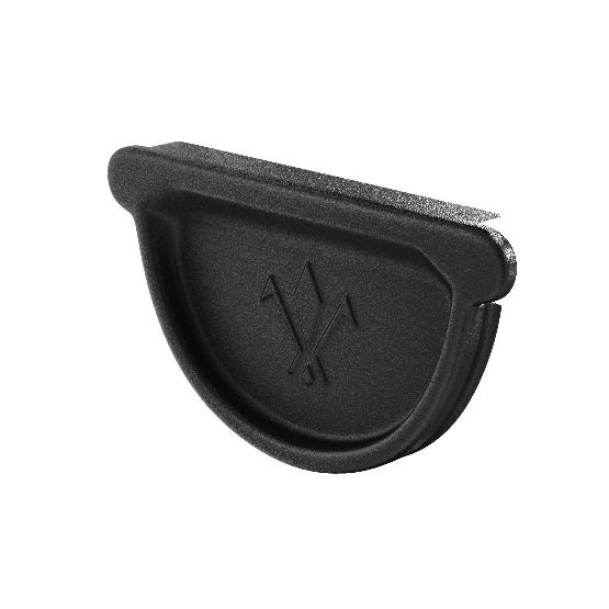 Водосток Aquasistem, система 125x90 - Заглушка универсальная с резиновым уплотнителем RAL 9005 Чёрный купить в Электростале