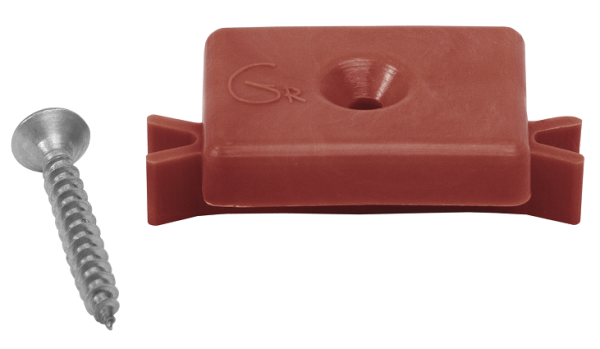 Пластиковая клипса с саморезом, Grinder шовный монтаж 5 mm красный купить в Электростале