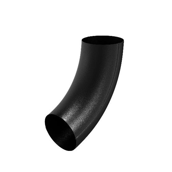 Водосток Aquasistem, система 125x90 - Колено трубы RAL 9005 Чёрный купить в Электростале