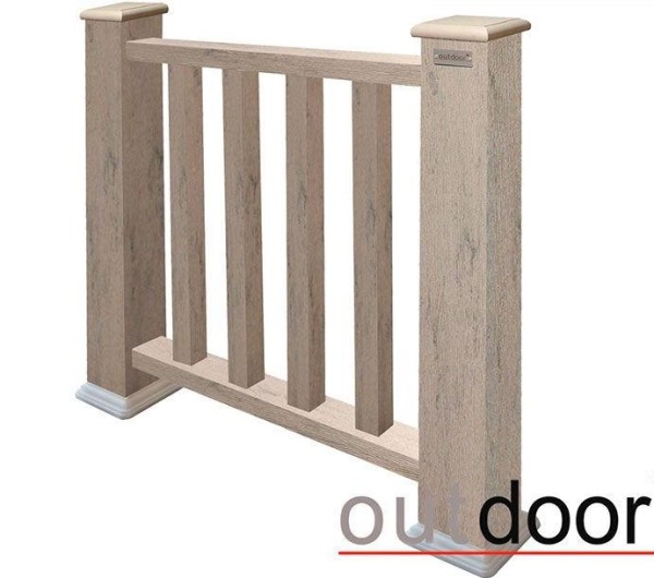 Ограждение из ДПК Outdoor Классик 3D STORM серый микс купить в Электростале