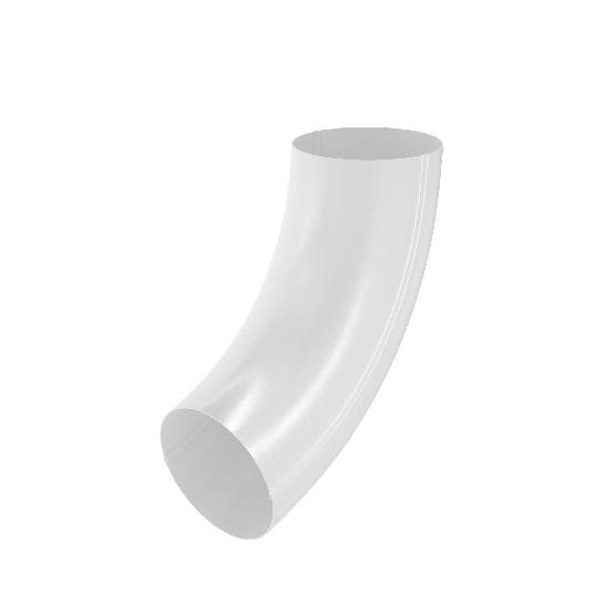 Водосток Aquasistem, система 125x90 - Колено трубы RAL 9003 Белый купить в Электростале