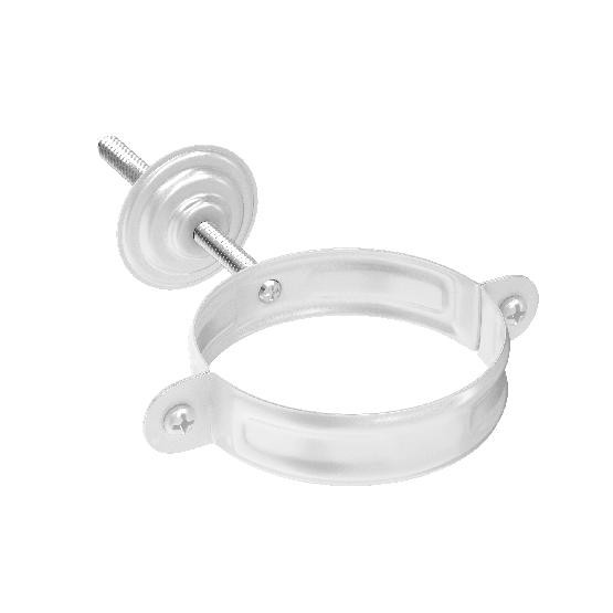 Водосток Aquasistem, система 125x90 - Комплект крепления трубы RAL 9003 Белый купить в Электростале