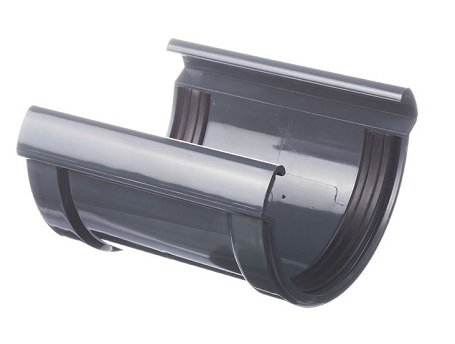 Соединитель желоба Docke Lux ПВХ - Графит купить в Электростале