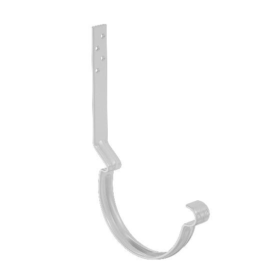 Водосток Aquasistem, система 125x90 - Крюк крепления желоба длинный RAL 9003 Белый купить в Электростале