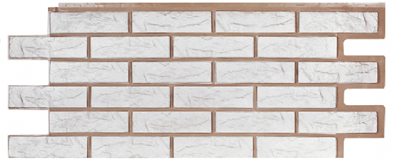Фасадная панель Техоснастка, Лондон Брик, Белый купить в Электростале