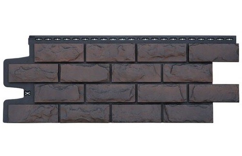 Фасадные панели Grand Line Колотый Камень Трюфель, Шов черный купить в Электростале