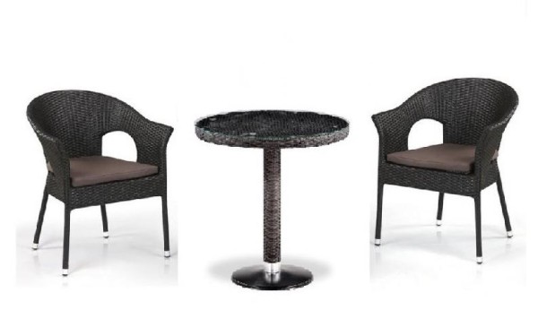 Комплект плетеной мебели AFINA из иск. ротанга T601/Y79A-W53 Brown 2Pcs купить в Электростале
