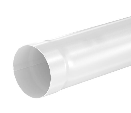 Водосток Aquasistem, система 125x90 - Труба водосточная 1.00м RAL 9003 Белый купить в Электростале