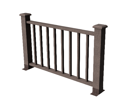 Ограждения декоративное ДПК GRINDERDECO Альма 1500 со скрытым крепежом венге купить в Электростале