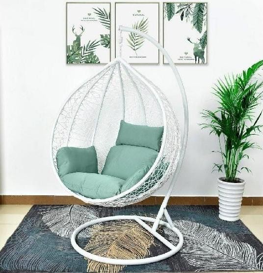 Кресло Подвесное из искусственного ротанга AFM-168A-XL White/Green купить в Электростале