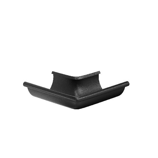 Водосток Aquasistem, система 125x90 - Угол желоба, наружный 90° RAL 9005 Чёрный купить в Электростале