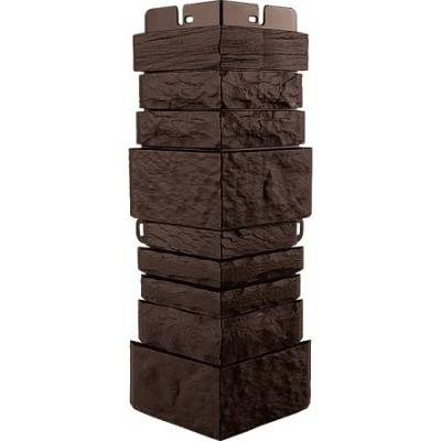 Угол наружный Альта-Профиль Скалистый камень ЭКО Коричневый